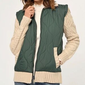 Quilted Sweater Vest Jacket